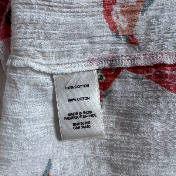 La Vie Rebecca Taylor Short Sleeve Bird Print Dress In Sand Combo Size XS NWT - Picture 6 of 7